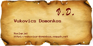 Vukovics Domonkos névjegykártya