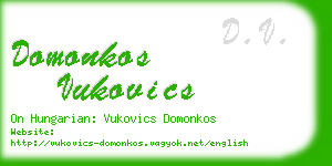 domonkos vukovics business card